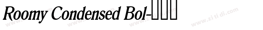 Roomy Condensed Bol字体转换
